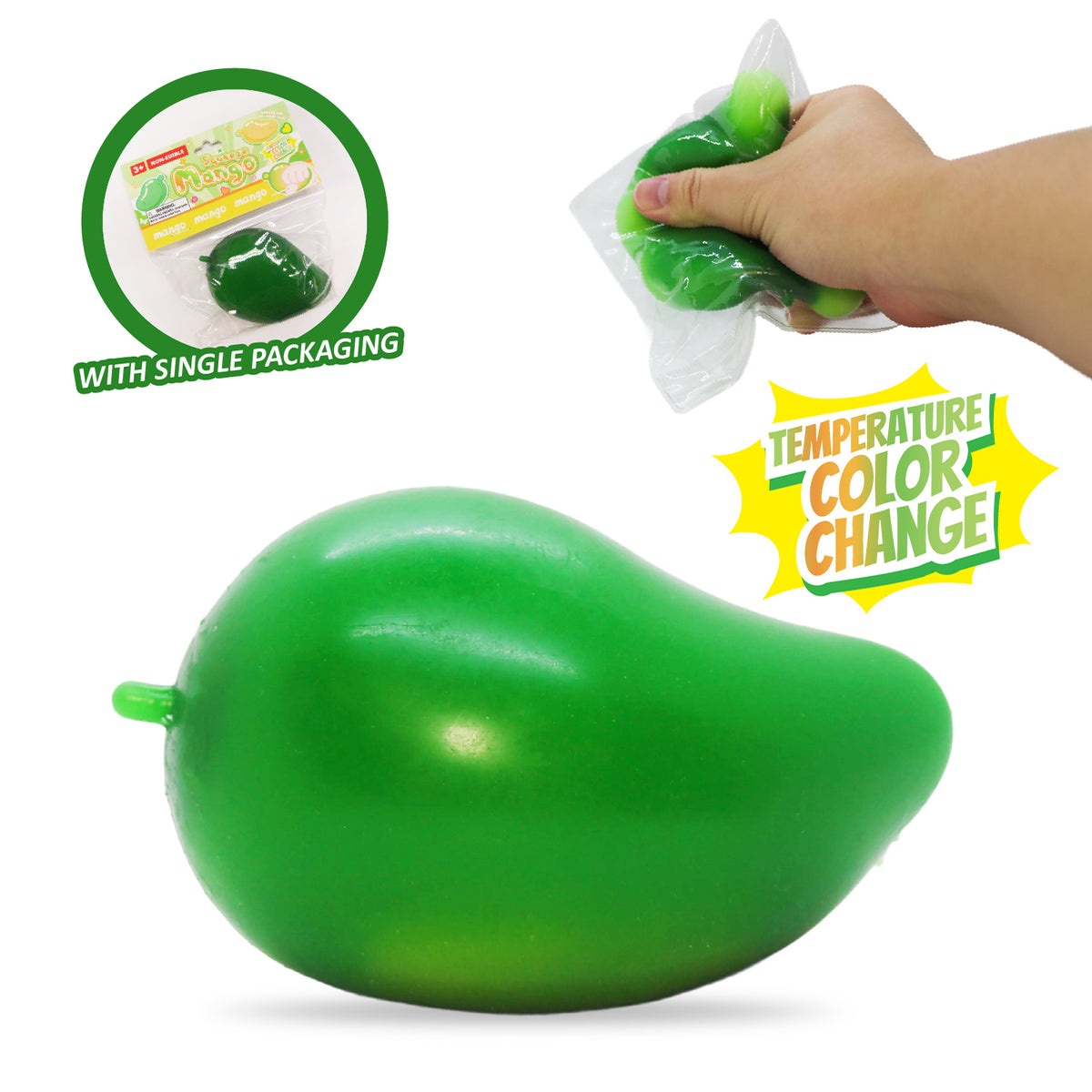 Squeeze Mango with Temperature Color Change