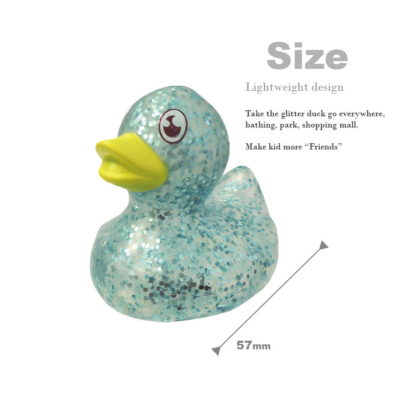 5.7cm Glitter Duck, 7 color Bulk 8pcs/bag