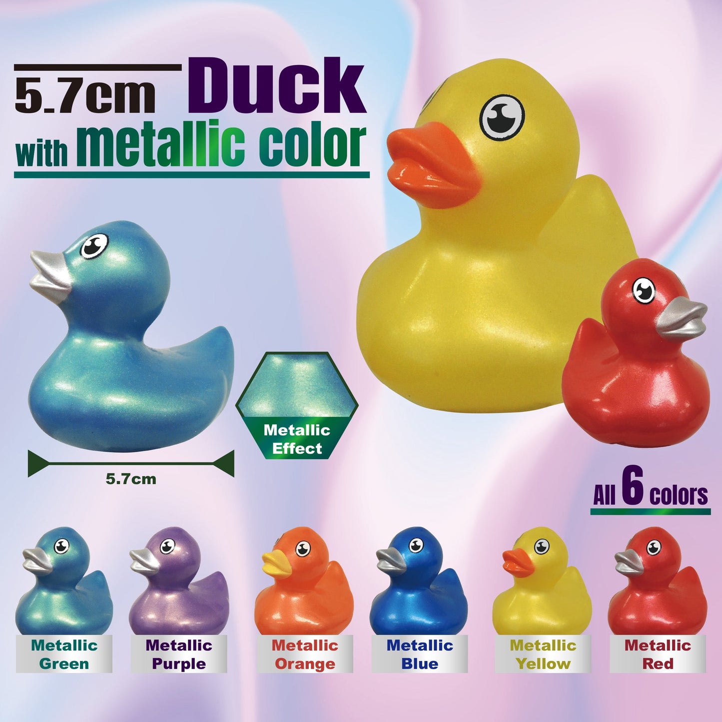 5.7cm Metallic color duck Bulk