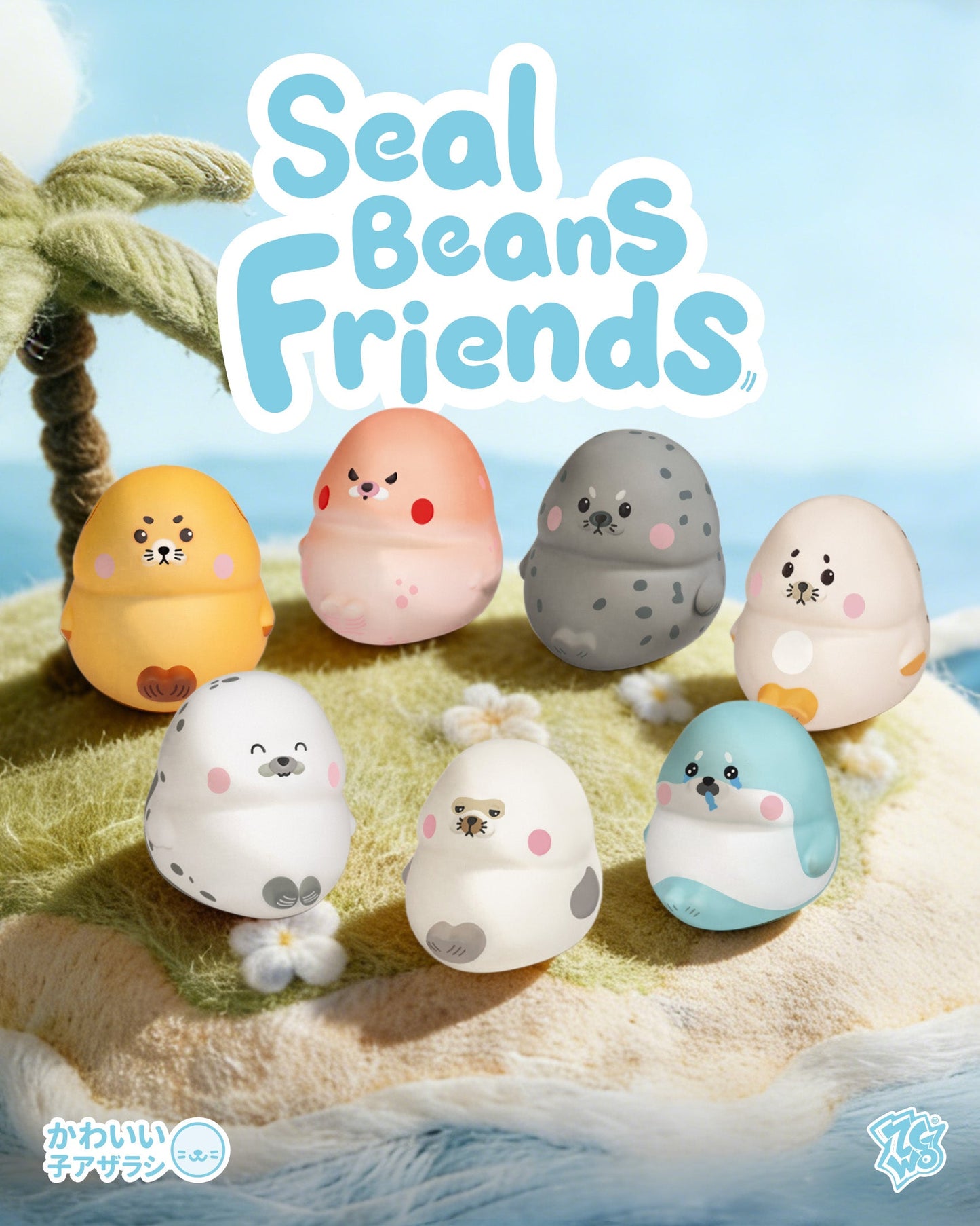 Squishy Seal Beans Friends Blind Box (6pcs/set) - Price per piece