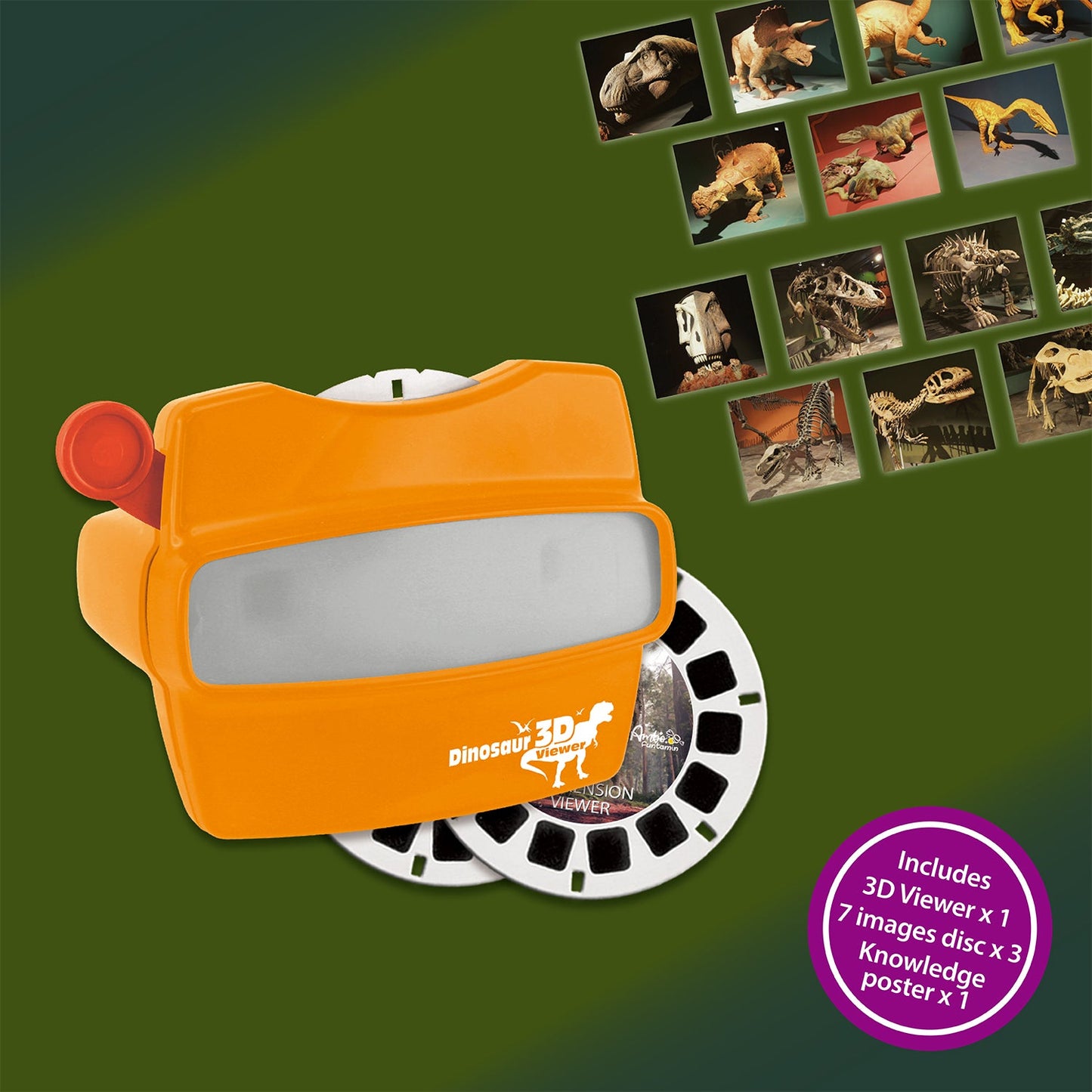 Dinosaur 3D viewer with 21 images