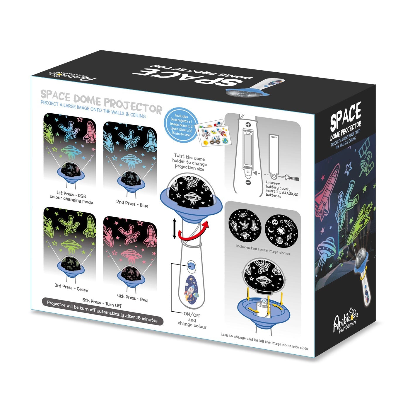 Deluxe Space dome projector and nightlight