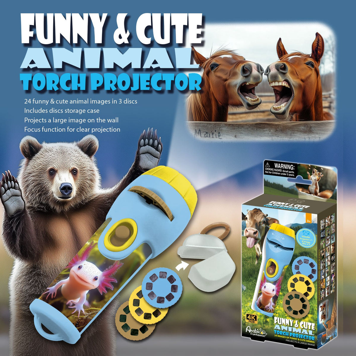 Funny Animal large torch projector 24 images