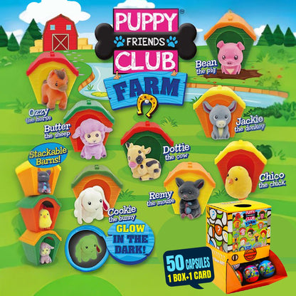 Farm animal(puppy club) Countertop Capsule Display(5cm L40)