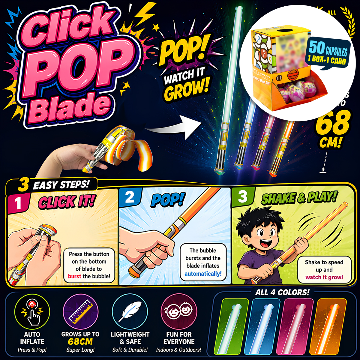 Click POP Blade Countertop Display(65mm L18)(confirmed)