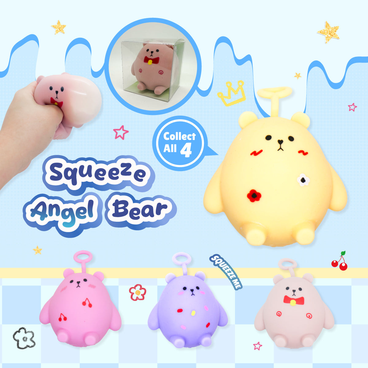 Squeeze Angel Bear, Squishy Sensory Toys