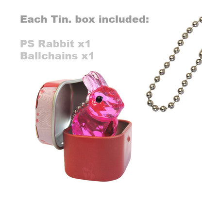 Crystal Rabbit & tin box Bulk 4pcs/bag