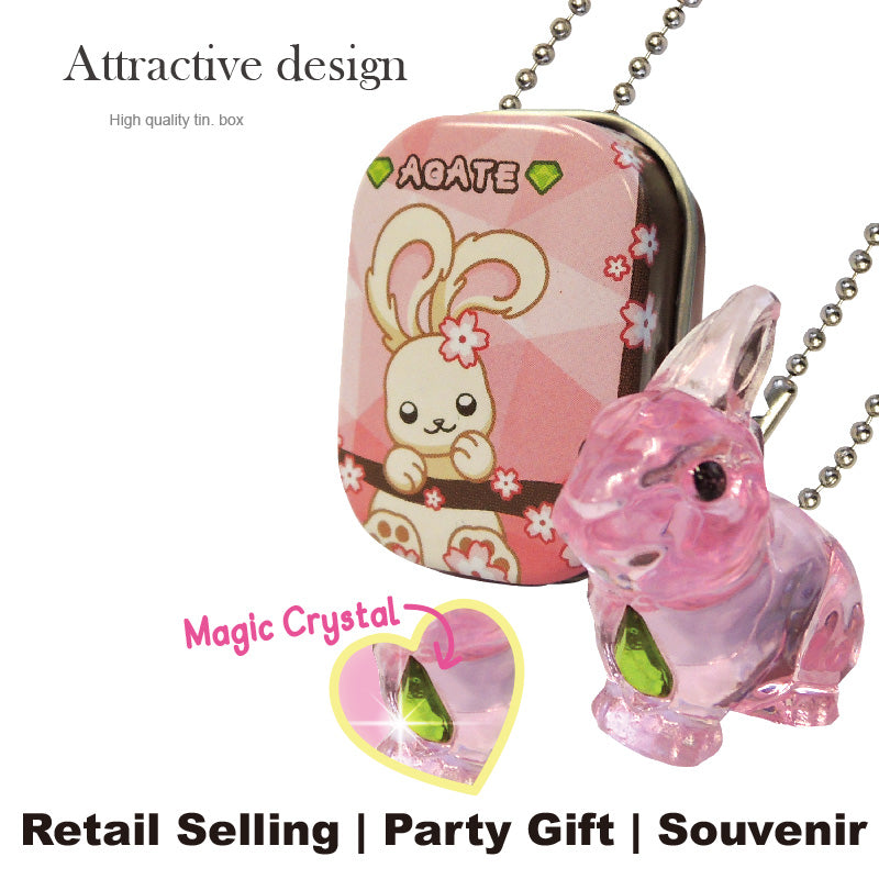 Crystal Rabbit & tin box Bulk 4pcs/bag