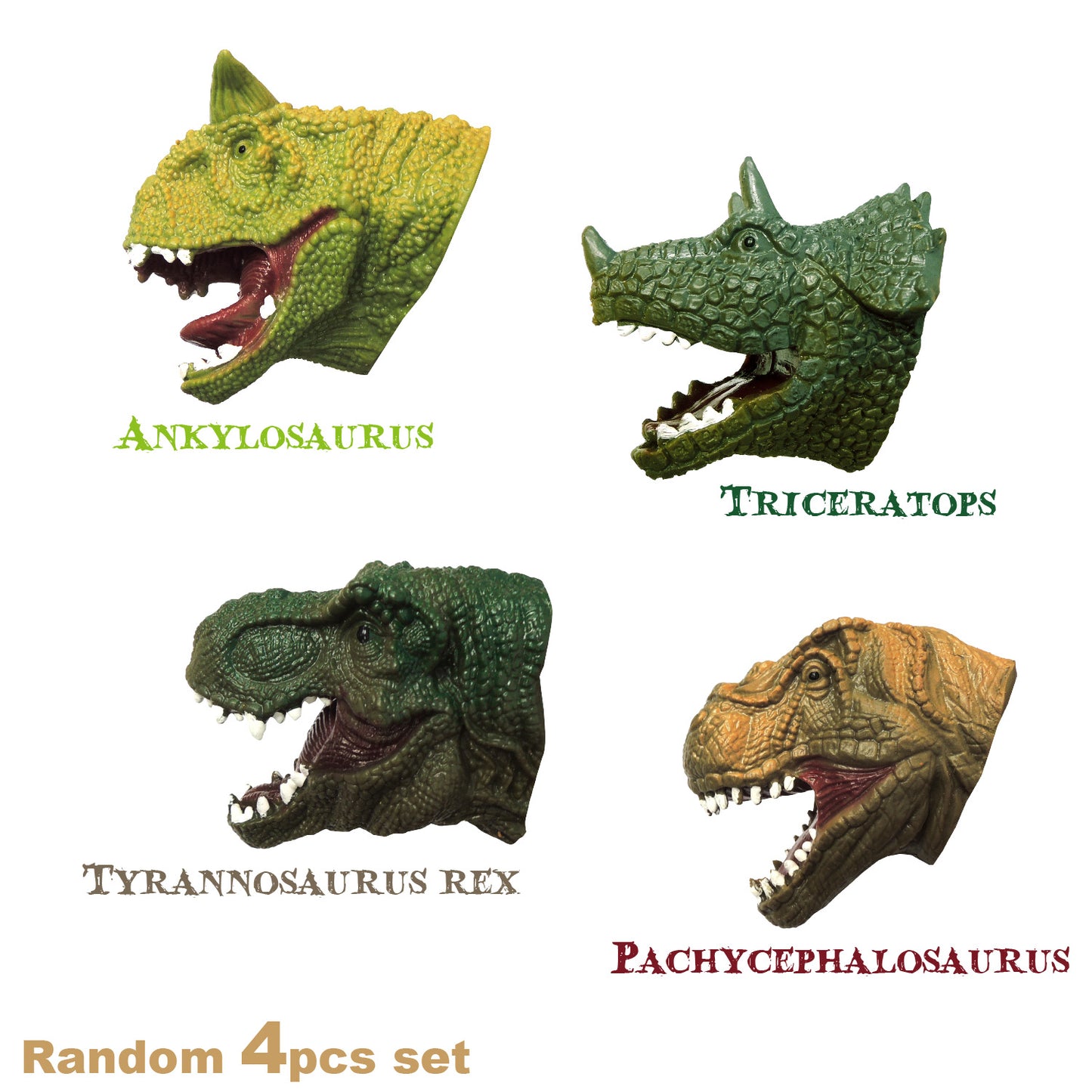 Dinosaur Finger Puppet With Tag 4pcs/bag