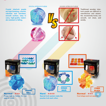 Crystal Interlock Puzzle - box [Random 1pc]