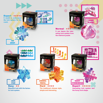 Crystal Interlock Puzzle - box [Random 1pc]