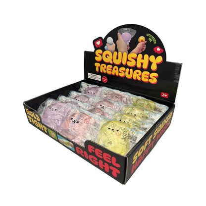 Creamy Soft Squishy Crystal Bear Pop w/display