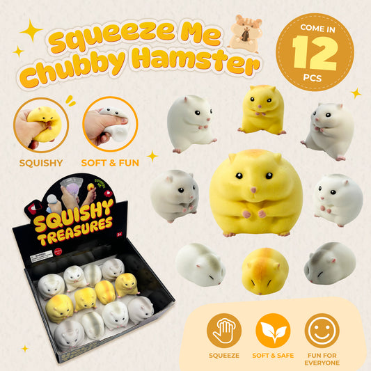 [Random Styles]Squeeze me Chubby Hamster w/display (9 styles)