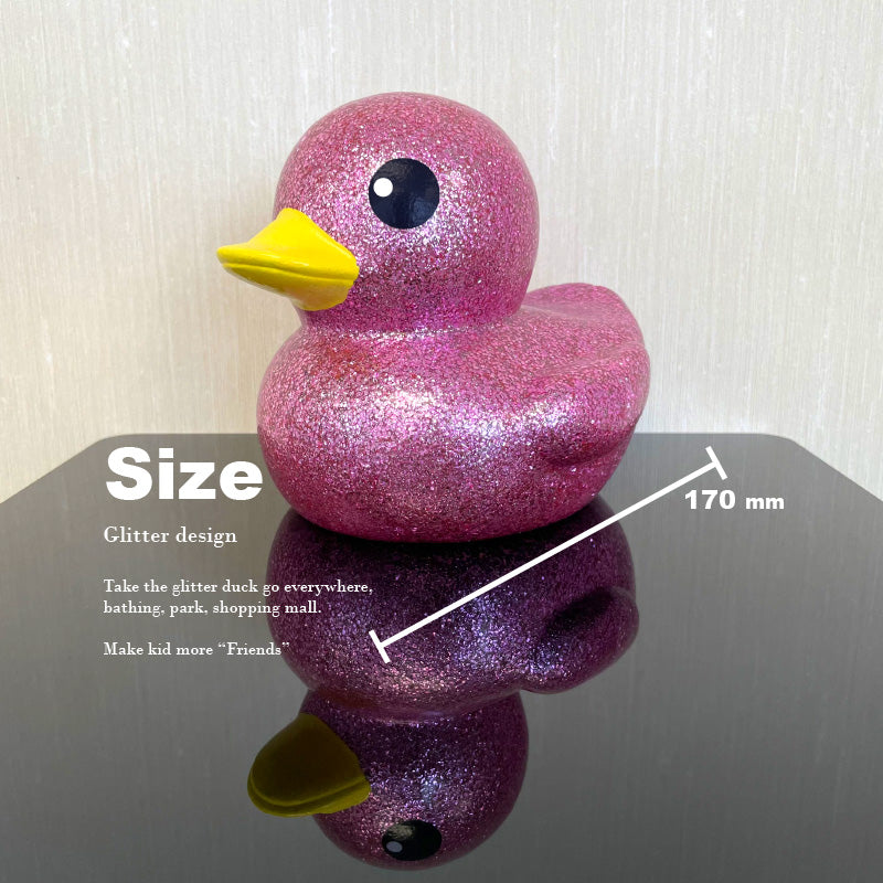17cm Glitter Duck with Cardboard Box