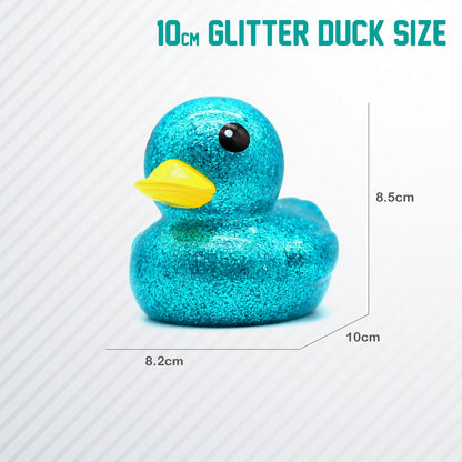 10cm Glitter Duck with Cardboard Box, 7 Colors