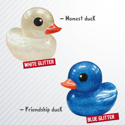 10cm Glitter duck, 7 color Bulk