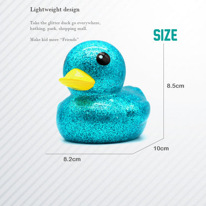 10cm Glitter duck, 7 color Bulk