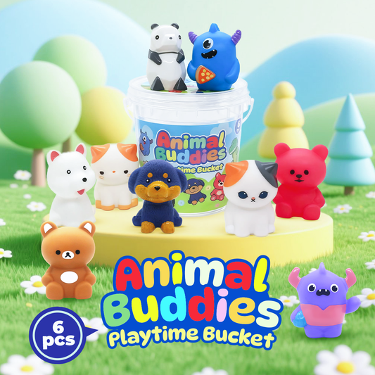 Animal Buddies Playtime Bucket (6pcs)