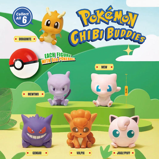 [Random 1pc] Pokemon Chibi Buddies Figure in 60mm cap
