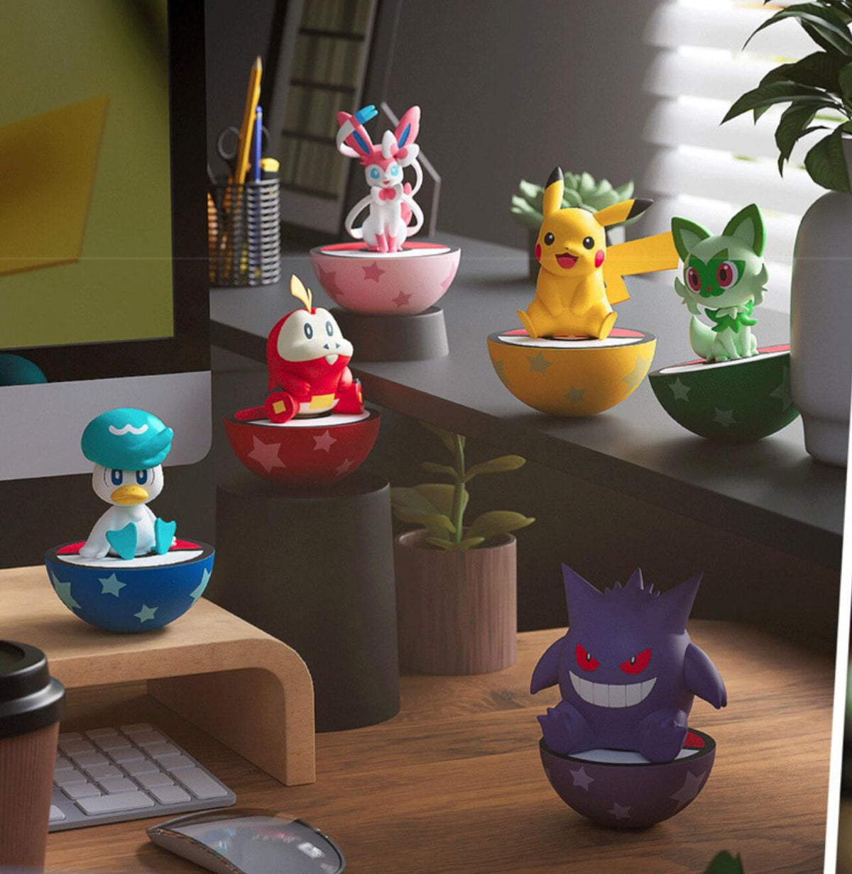 [Random] Pokemon Row-Sitting Tumbler Figure Box Set (6 styles) - Price per piece