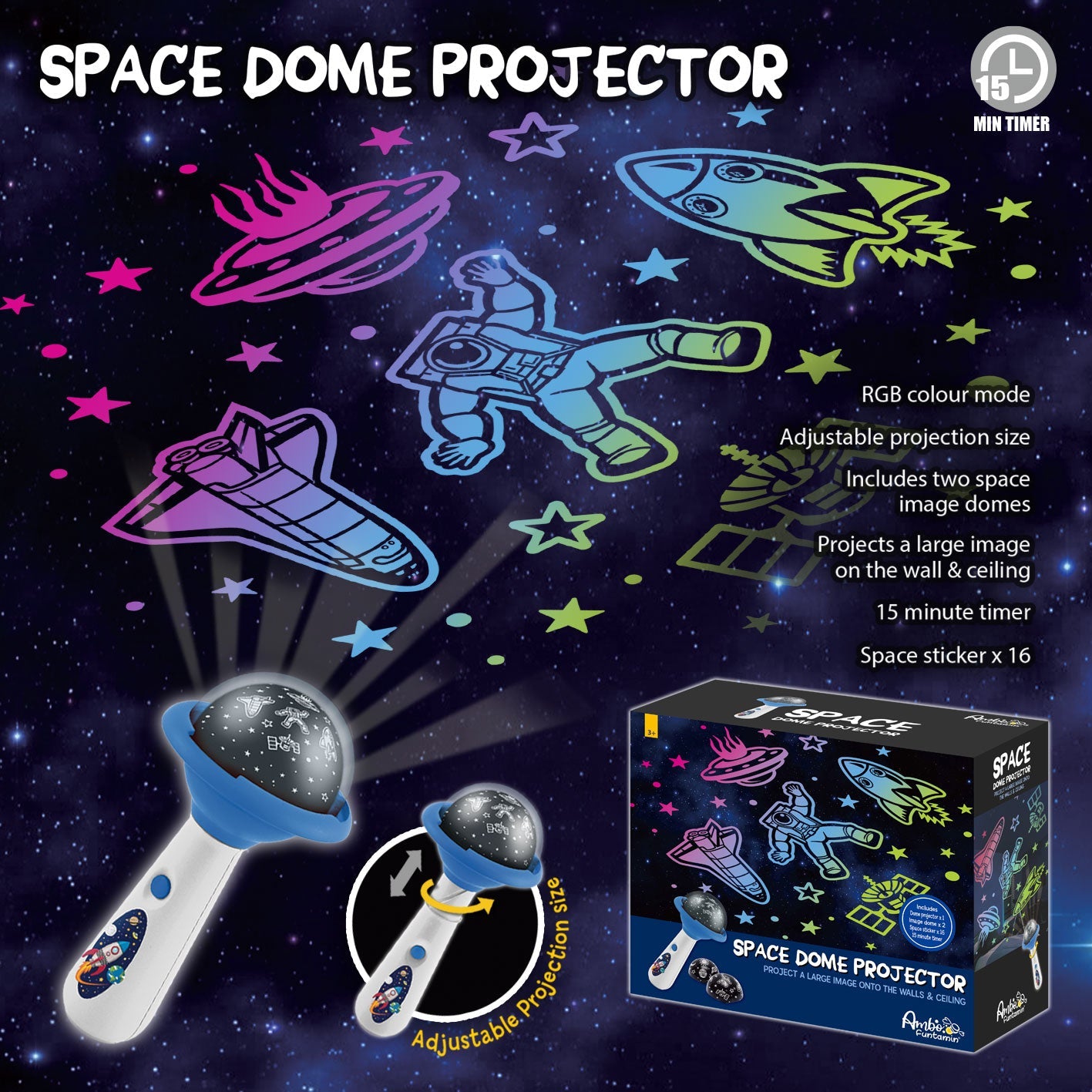 Deluxe Space dome projector and nightlight