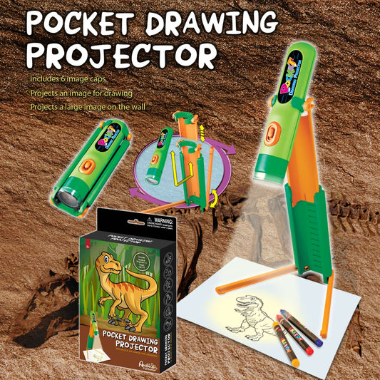 Dinosaur pocket drawing projector w/6 image
