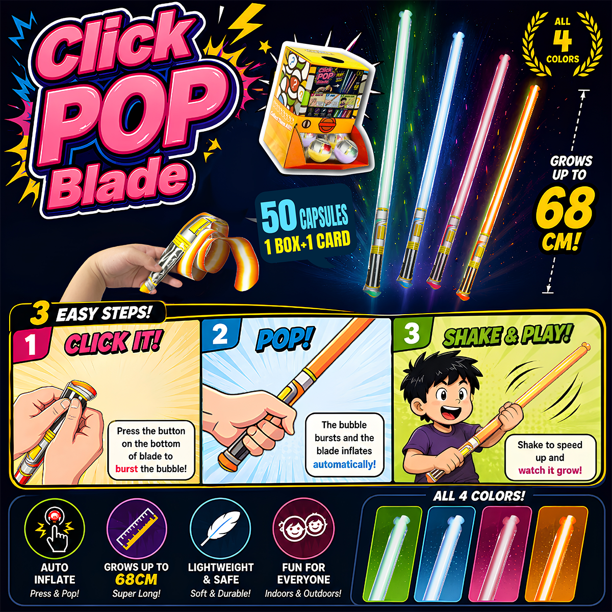 Click POP Blade Countertop Display(65mm L18)(confirmed)
