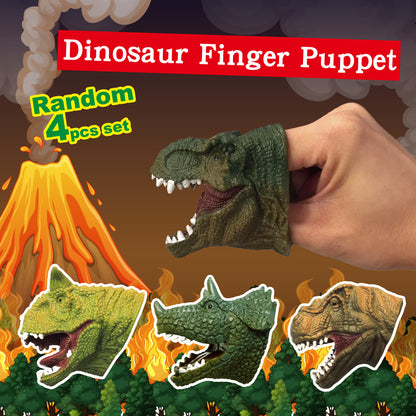 Dinosaur Finger Puppet With Tag 4pcs/bag