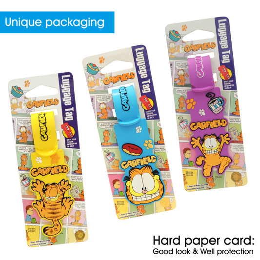 Garfield Luggage Tag w/Card Bulk 3pcs/bag B style