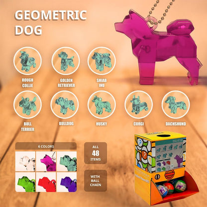 Geometric Dog (Translucent), 50mm capsule in display box