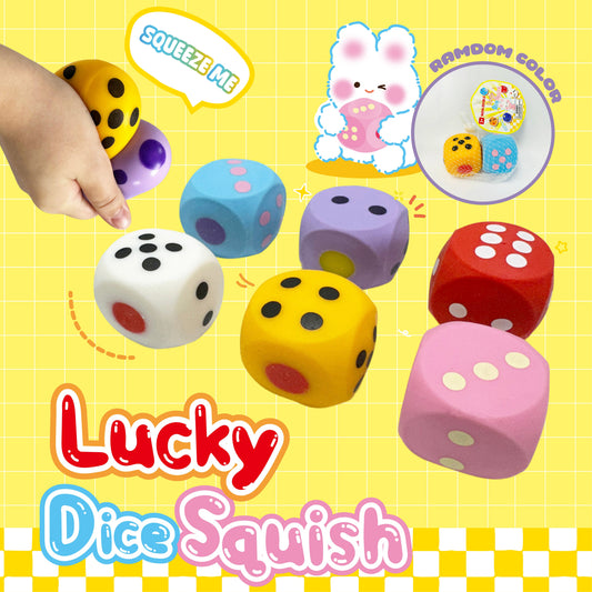 Lucky Dice Squish w/display (3pcs pack)