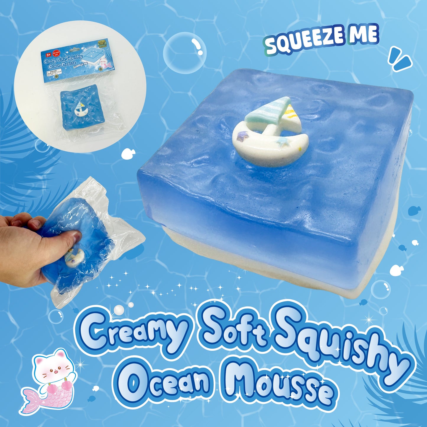 Creamy Soft Squishy Ocean Mousse w/display