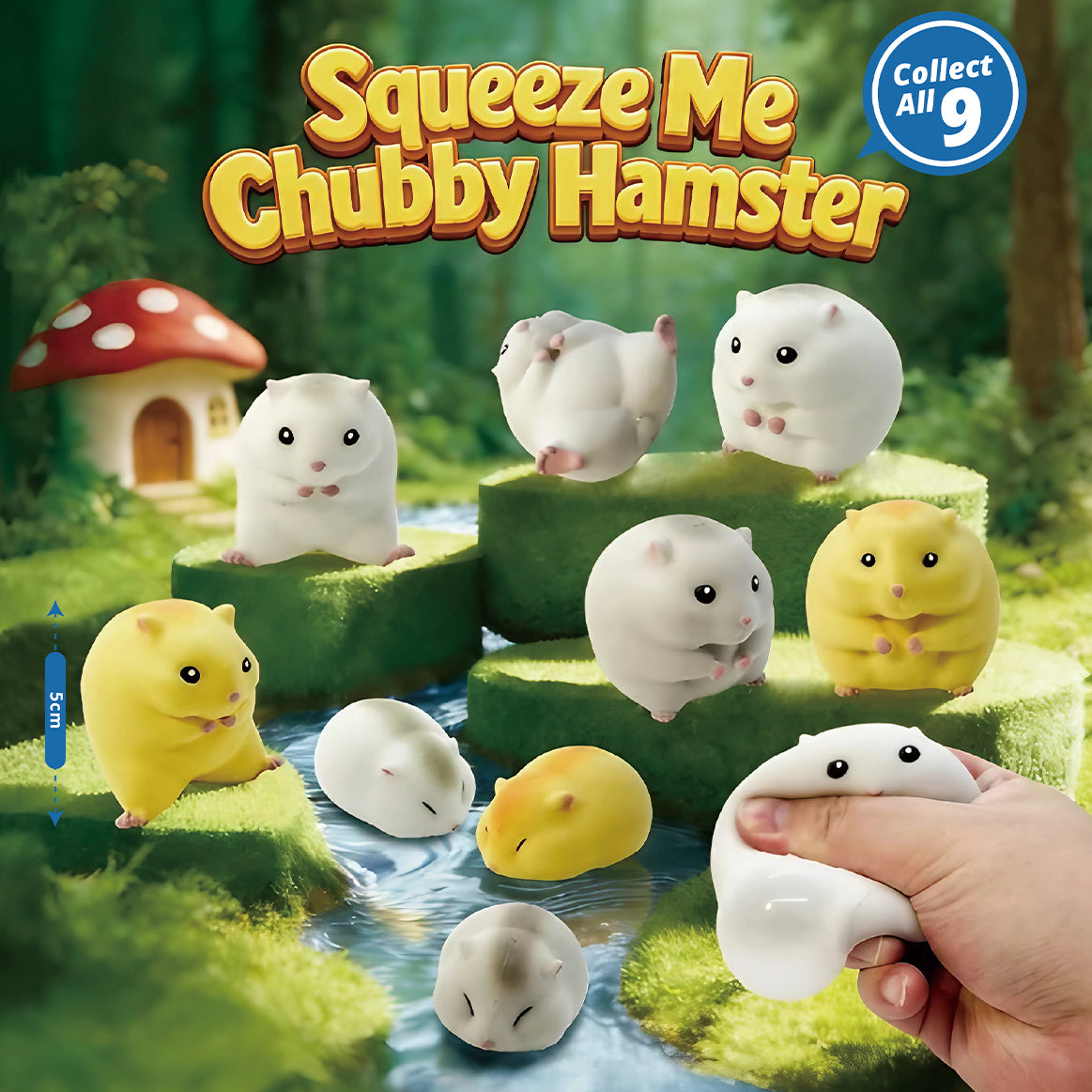 Squeeze Me Chubby Hamster in 65mm capsule