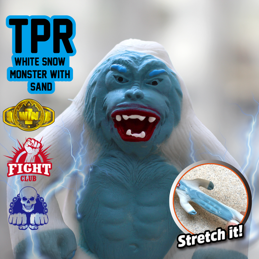 15cm TPR White Snow Monster With Sand