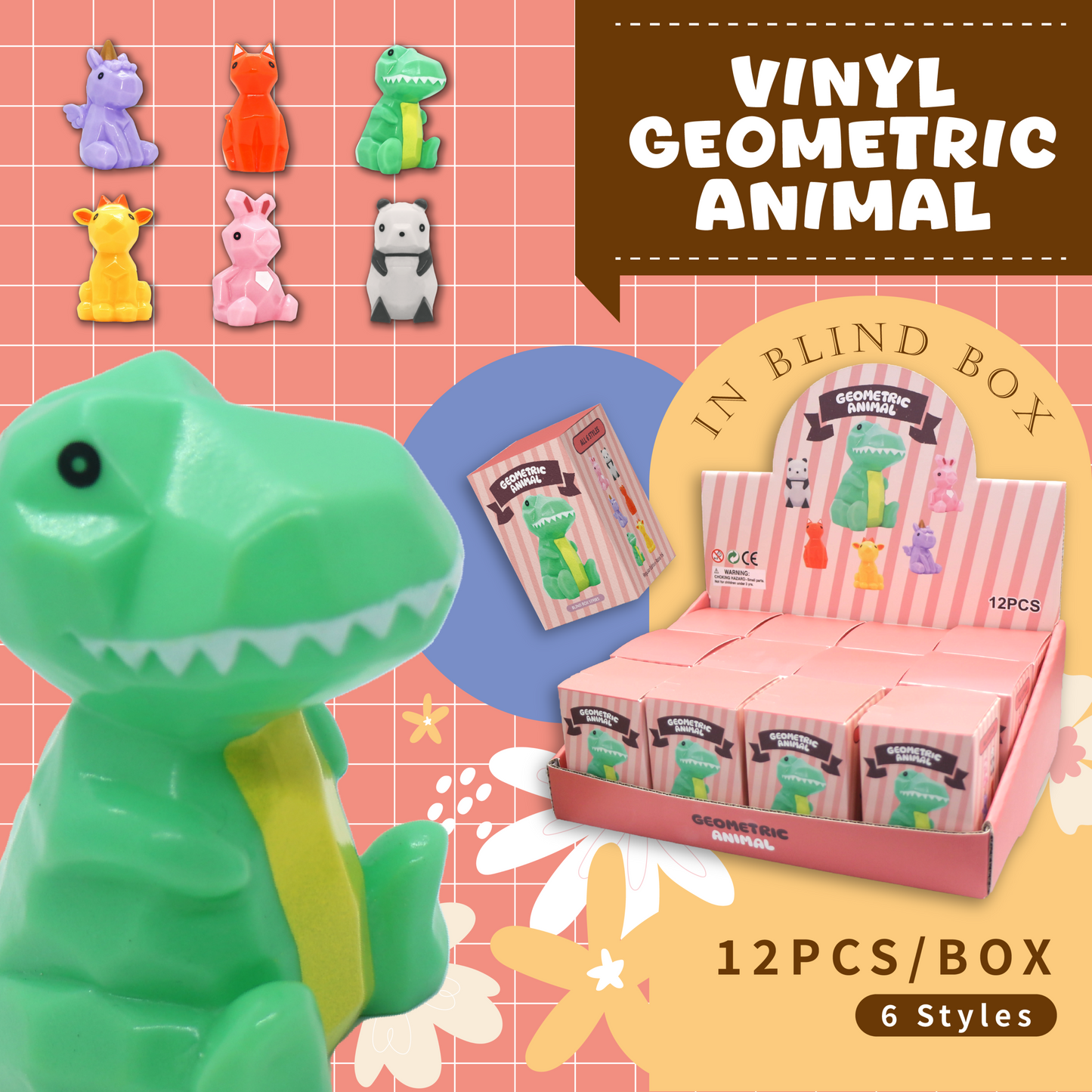 Geometric Animal Figurine Vinyl (7cm) in blind box