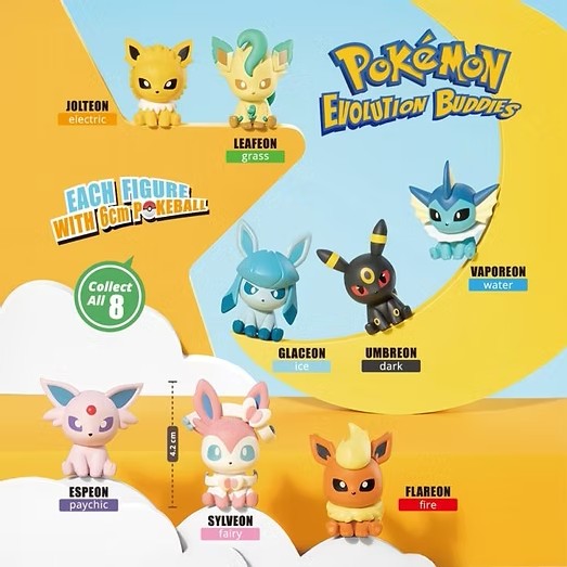 [Pre-order May2026 arrival] Pokemon Evolution Buddies Figure in 60mm cap