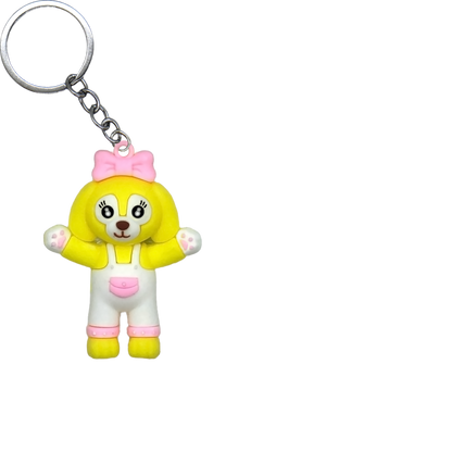 Cute Bear & Friends PVC Figure Keychain in 65mm capsule