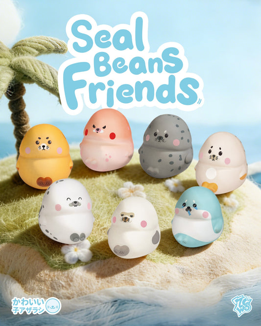 Squishy Seal Beans Friends Blind Box (6pcs/set)