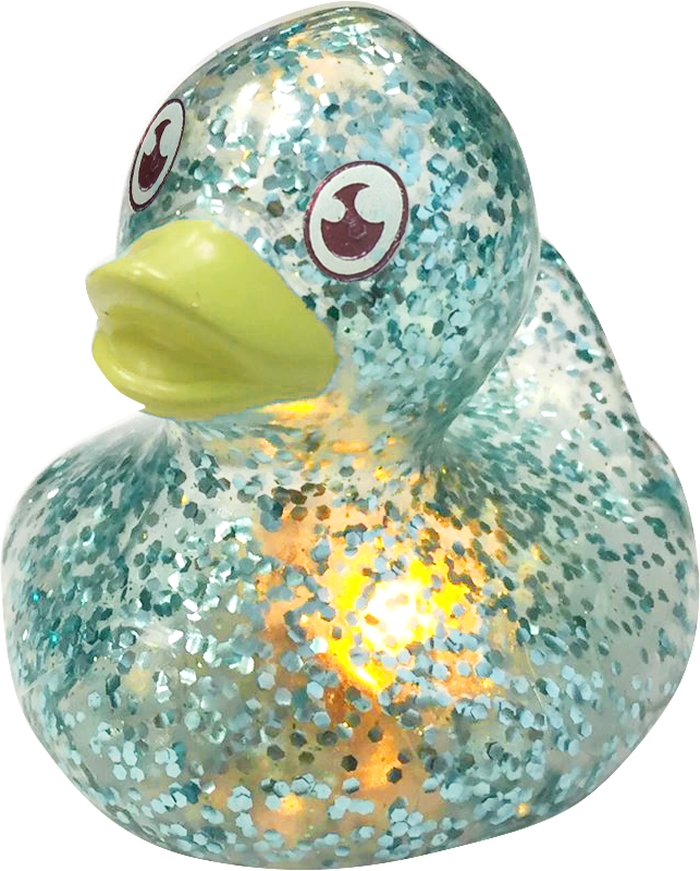 5.7cm Glitter Duck with light Bulk