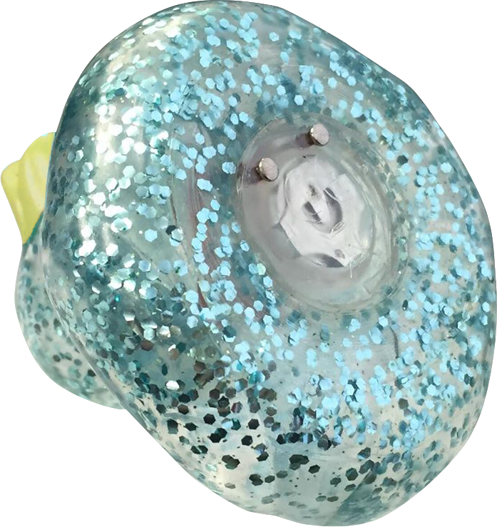 5.7cm Glitter Duck with light Bulk