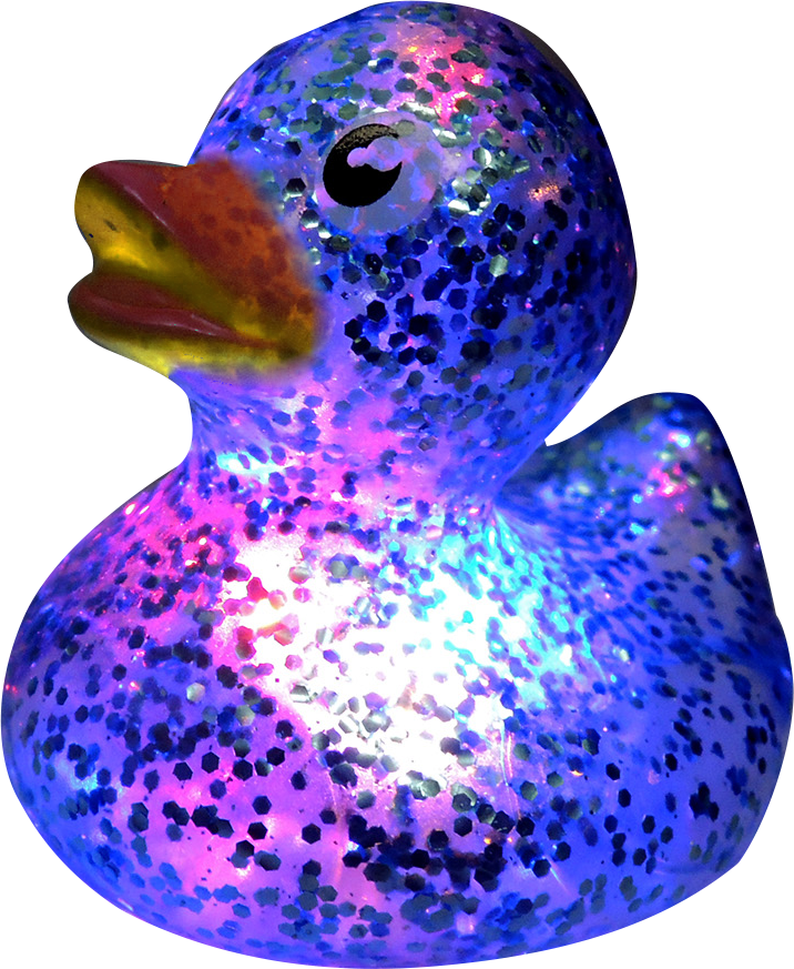 5.7cm Glitter Duck with light Bulk